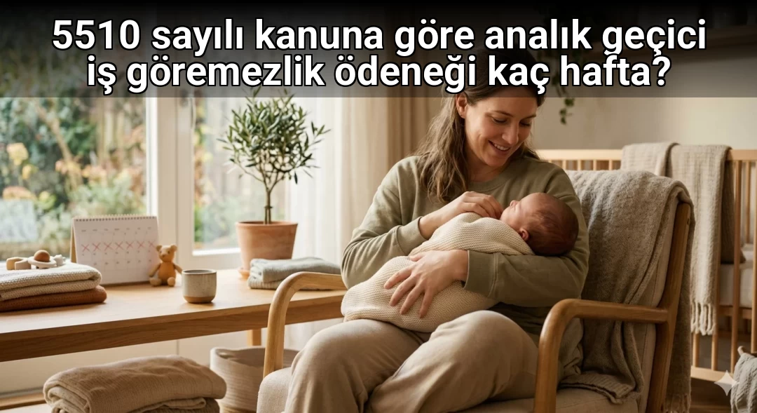 5510 sayılı kanuna göre analık geçici iş göremezlik ödeneği kaç hafta?